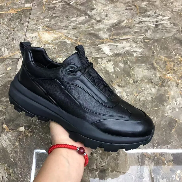 秋冬新款厚底真皮男鞋轻便商务休闲牛皮潮流舒适百搭男士皮鞋0218