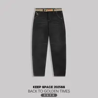 冬季加绒厚款高级质感黑色弹力小直筒牛仔裤【带腰带】25421#3027