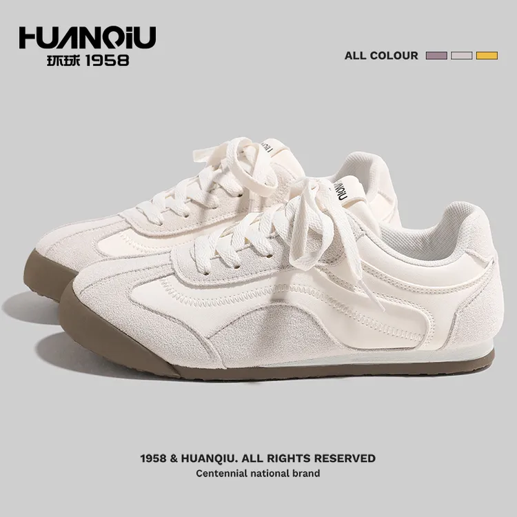 HUANQIU/环球德训鞋爆款女鞋秋冬新款2025复古休闲阔腿裤必备鞋