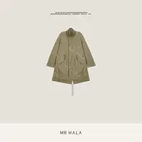 MRHALA 重祺精裁结节纱双结构式风雨衣外套女 XW5701