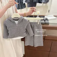 【咸柠七】原创！女童秋冬连帽卫衣套装时髦加绒阔腿裤韩系两件套