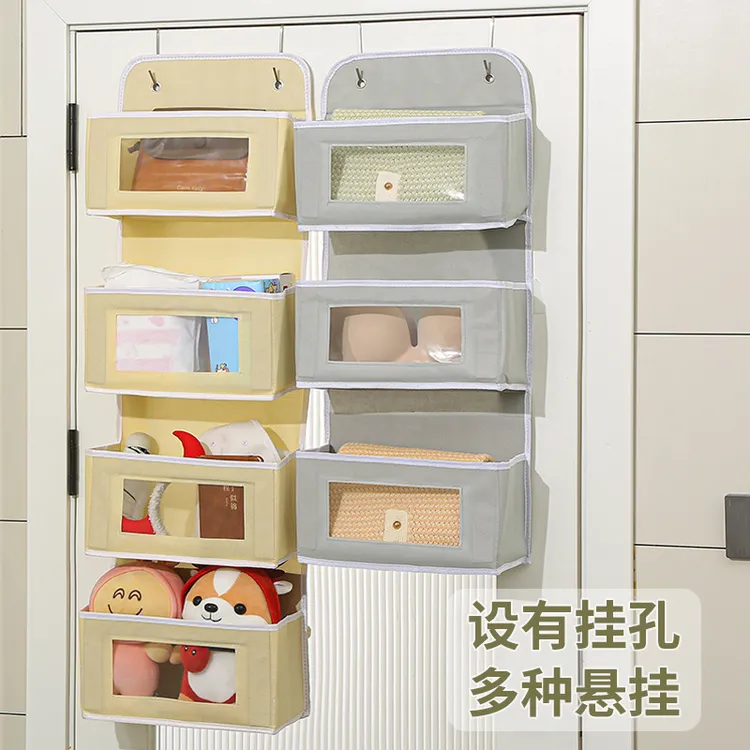 新款多层门后挂袋卧室悬挂式杂物玩具整理袋壁挂内衣分层收纳