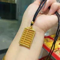 合金吊坠 金贵人吊坠 精品小算盘吊坠送手工编绳