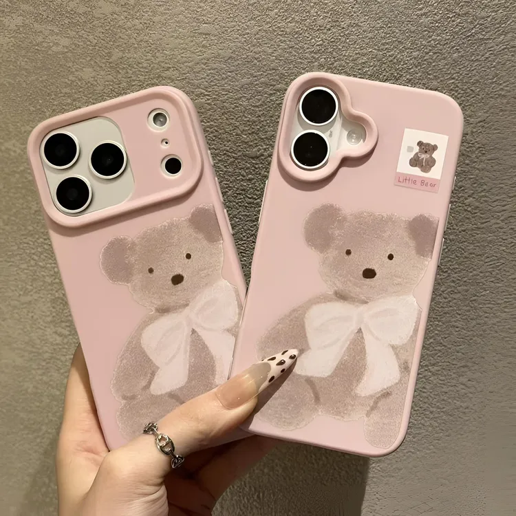韩系可爱小熊适用iPhone17/15/14/13promax手机壳12/11防摔
