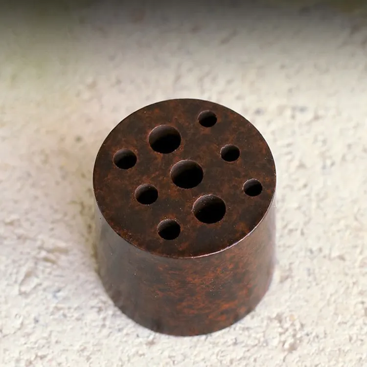 纯铜九孔香插款式大号九孔香插家用线香香炉插香器香插茶具香座