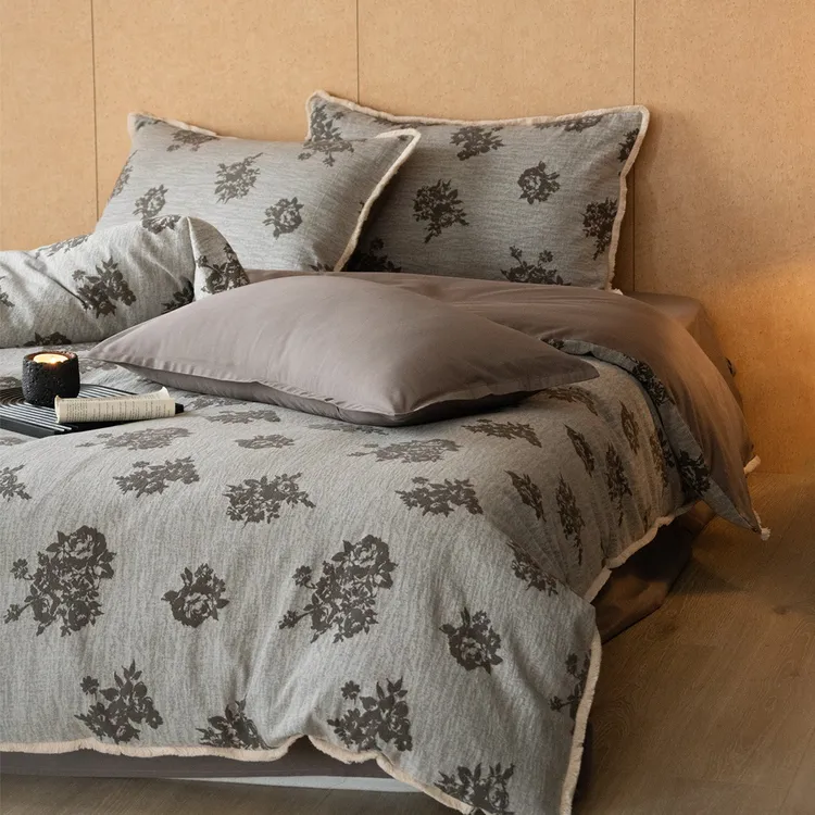 立体提花丨长绒棉四件套纯棉全棉床单被套复古高级感中古风床品