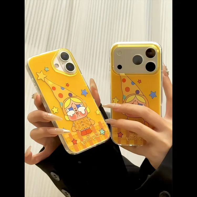 饼干人哭娃适用苹果17华为p70oppo小米15vivo双层IMD手机壳