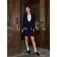 【LUMIEN 新品】“青绒雅韵”绵羊毛柔软保暖针织衫半裙套装LX5HZS082