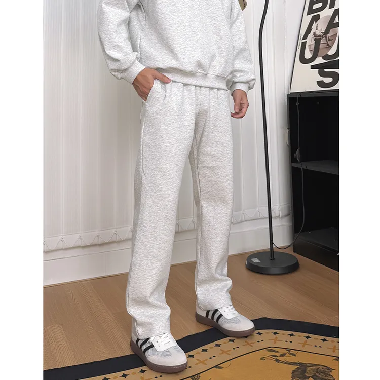 WK叁金【小个子休闲卫裤】空气层纯色简约百搭男士直筒运动休闲裤