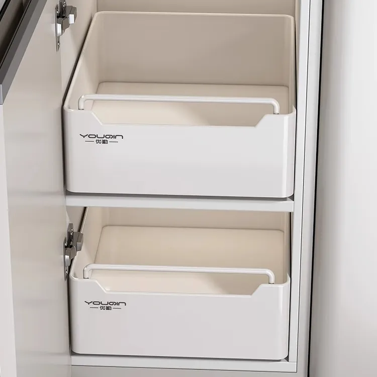 优勤厨房抽拉式置物架子下水槽橱柜内分层拉篮抽屉式多功能收纳盒