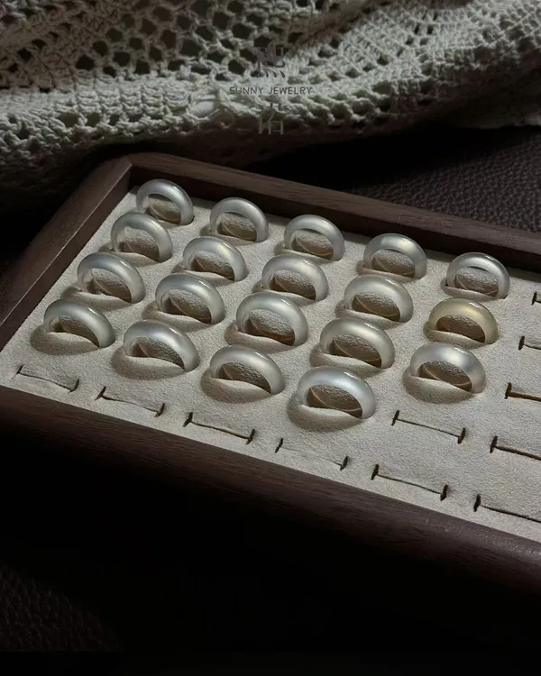 懒猫nono│Saynono 凝若_高冰玻璃底镯心料戒指(多样性发其一)