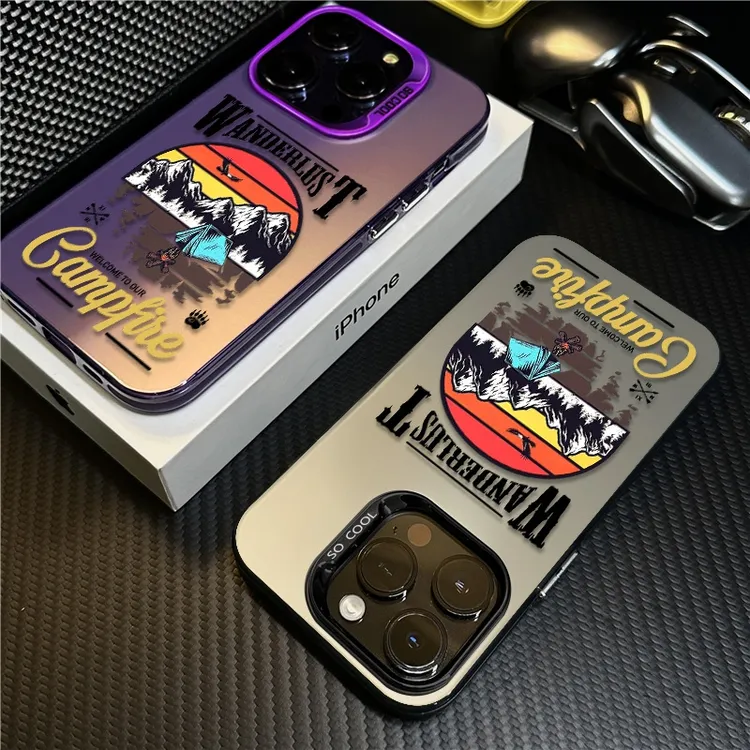 露营雪山适用苹果16promax手机壳iPhone15创意14保护套17新款个性