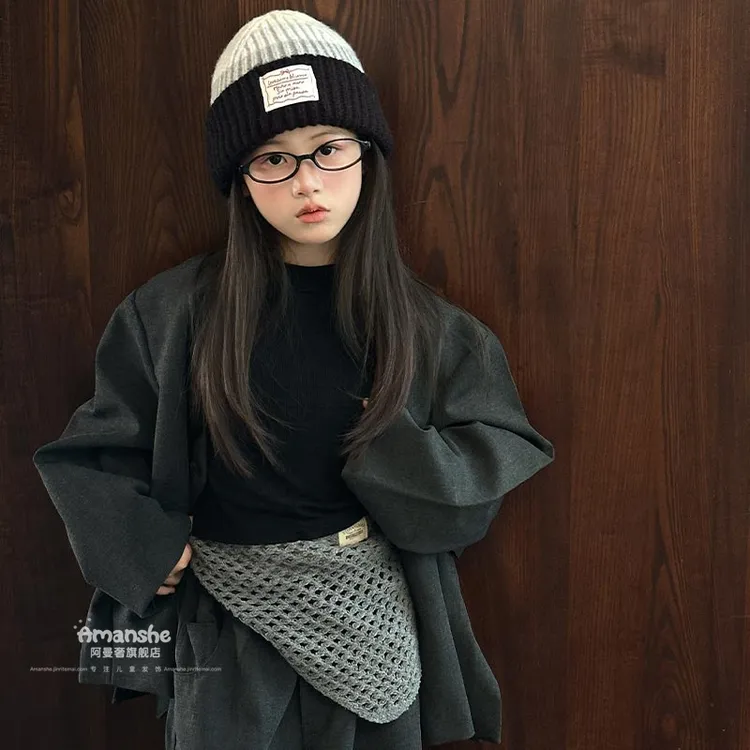 韩系儿童针织毛线帽2025秋冬保暖帽子防风包头帽男女童百搭护耳帽