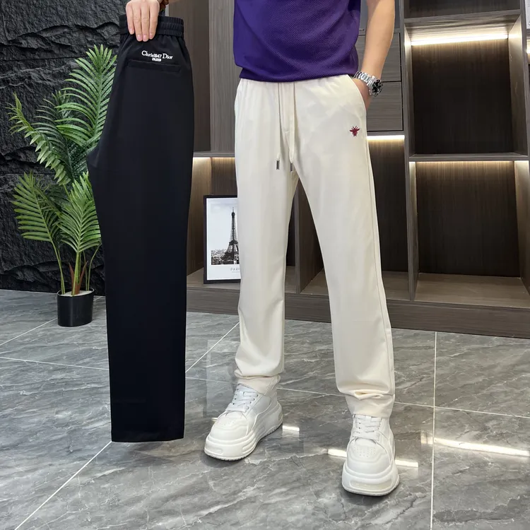 2025薄款上新刺绣中腰简约大气时尚春夏休闲裤长裤直筒裤25632