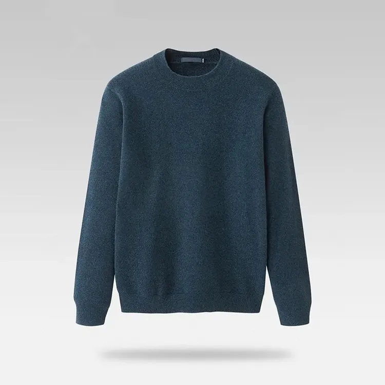 L543男士冬季羊毛针织衫长袖含羊毛柔软轻盈保暖休闲百搭打底上衣