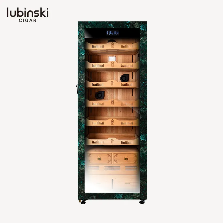 LUBINSKI鲁宾斯基电子恒温恒湿雪茄柜大型智能养茄雪松木雪茄烟箱