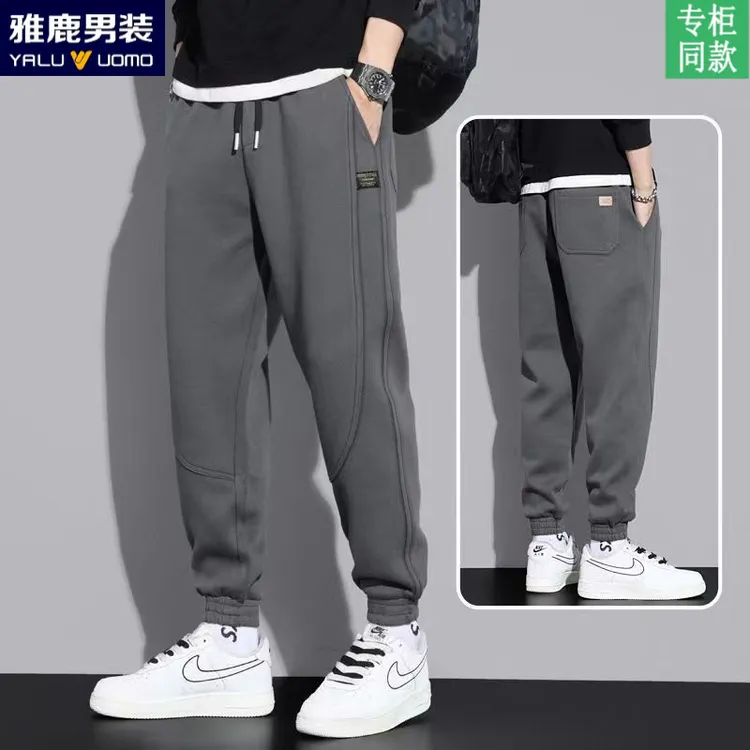 雅鹿男装春秋季男士休闲百搭运动卫裤潮流宽松大码青少年休闲裤子