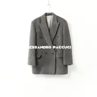 AP洛哥44054DY【黑标】意大利杰尼亚羊驼毛+绵羊毛双开叉西装大衣