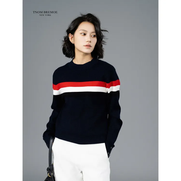 TNOM  BREMOE男女同款圆领针织衫套头秋季常规针织毛衣休闲百搭