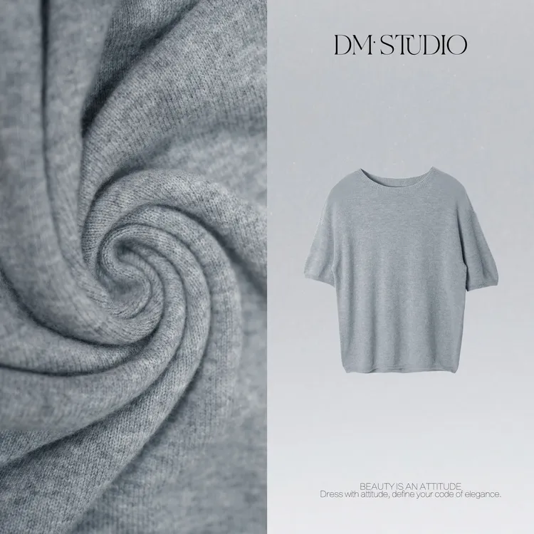 DEDM•STUDIO/100%羊毛气质减龄纯色极简针织套头毛衣2507MY/CS001