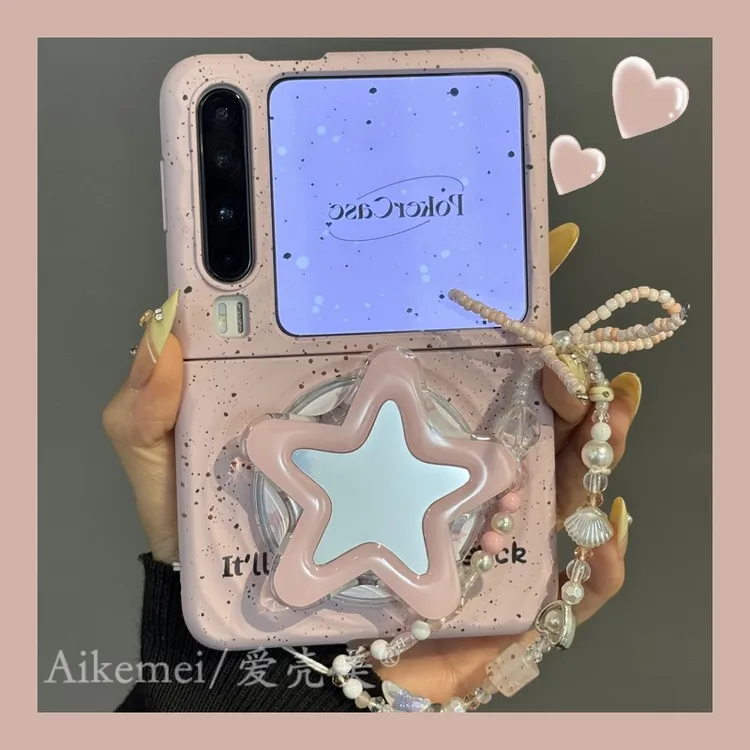 适用华为puraX折叠屏手机壳泼墨波漾purax典藏版星星镜子磁吸支架