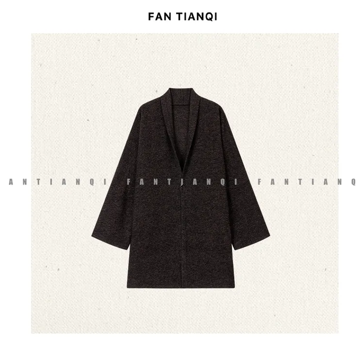 范天奇/FAN TIANQI【软糯羊毛】 羊毛花纱外套不可水洗FYOT57156