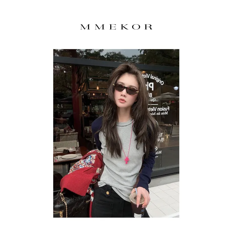 MMEKOR“乌云tee”T恤 2025新款秋款摩登街头百搭休闲长袖 30862