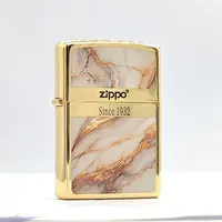 Zippo打火机正品/205【金辉玉】珐琅起源标-送礼收藏DYJ1