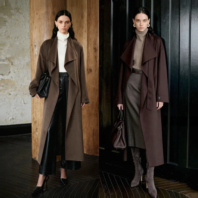 LYNEE【黑标系列】 时序  法兰绒风衣外套  LGD2FAW156