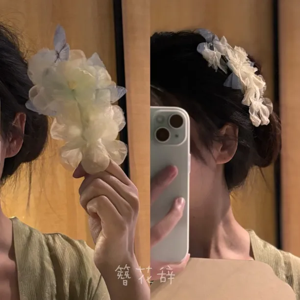 【云烟花雾】日韩发夹女文艺鸭嘴夹休闲风千金风森系仙女风复古风