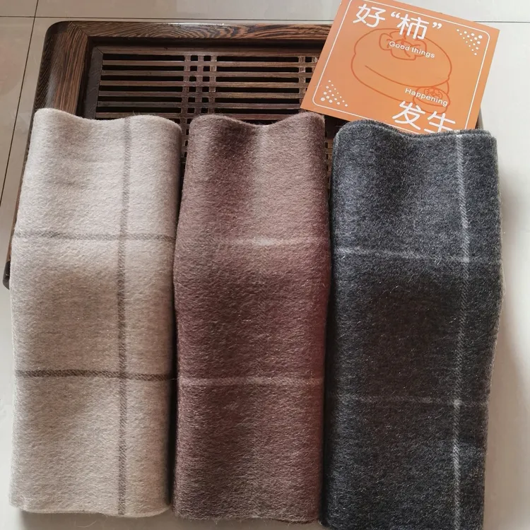 Pure cashmere 羊绒围巾加厚男士女秋冬季格子情侣百搭时尚格纹