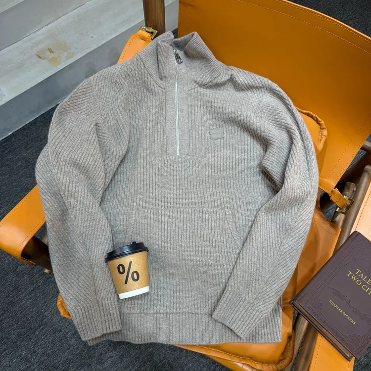 DIKALO FERRE/迪卡里奥 费雷男士秋冬羊羔毛立领羊毛衫DF3MY952