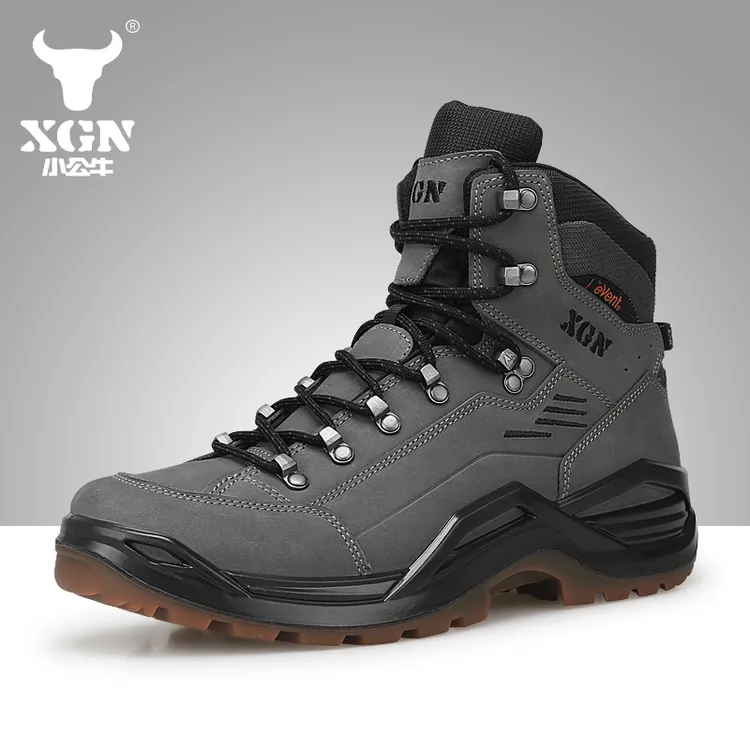 XGN小公牛双峰高帮登山靴全天候户外专业防水中帮男士战术靴