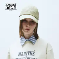 MARITHE毛边鸭舌帽 潮流男女同款情侣LOGO棒球帽25秋MFG45SHG208