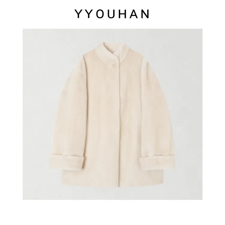 月月 年货定制自留款显瘦百搭纯色加厚款平替贡米外套 2512C9211