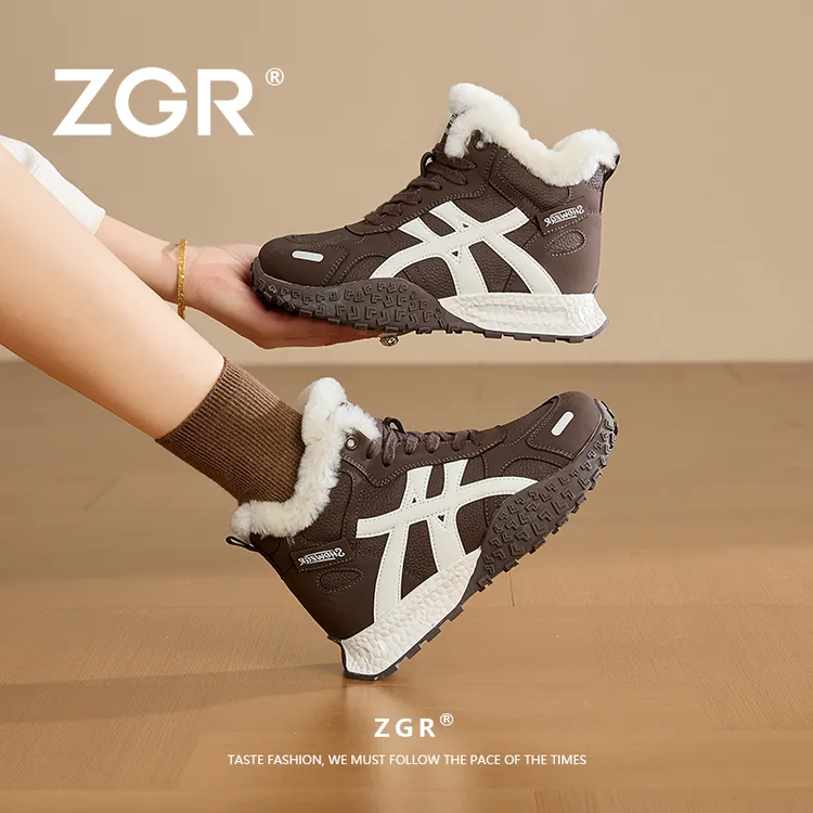 雪地靴女内增高7cm冬季加绒加厚棉鞋2025新款防滑休闲德训高帮鞋