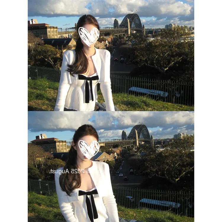 古堡少女'温柔甜美蝴蝶结针织吊带开衫套装女早秋2025新款上衣