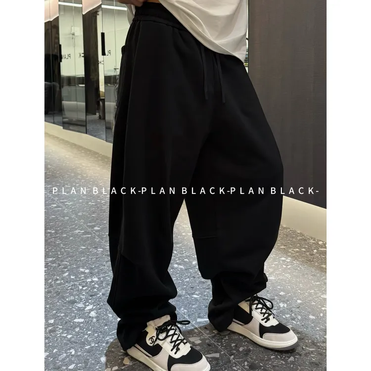 RICH陈发财【气球磨绒卫裤】陪我过个冬！舒适质感短绒男卫裤8180