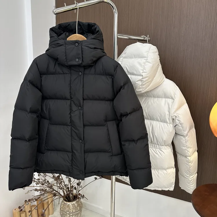 【集美】Lu家同款五格羽绒服女三星安心绒90白鸭绒可拆卸连帽收腰