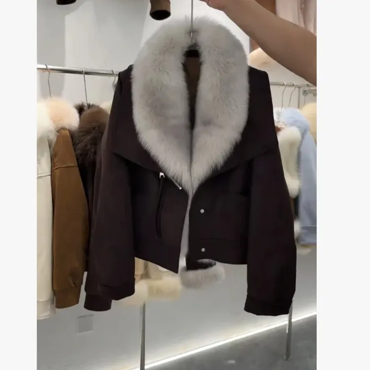 时尚潮流百搭精品女装厚款气质外套