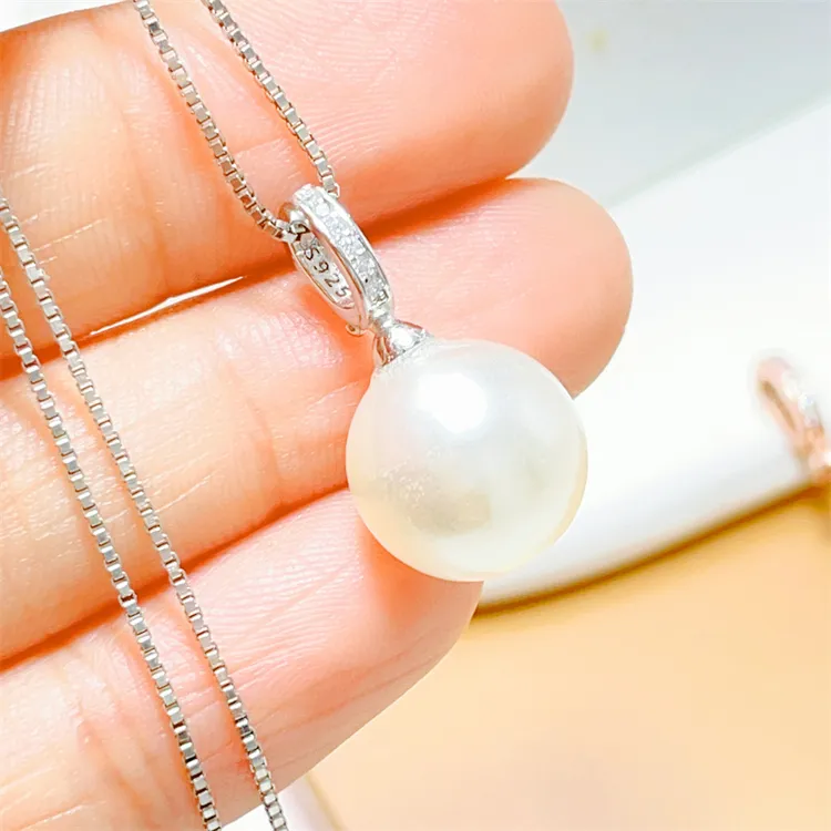 925银银制品 925银万能卡扣款珠托空托手工diy圆珠吊坠可打开配件