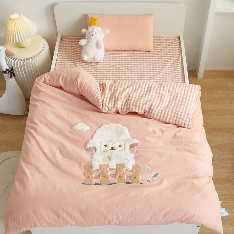 子供A类水洗棉幼儿园午睡床品六件套纯棉幼儿园被子三件套含芯