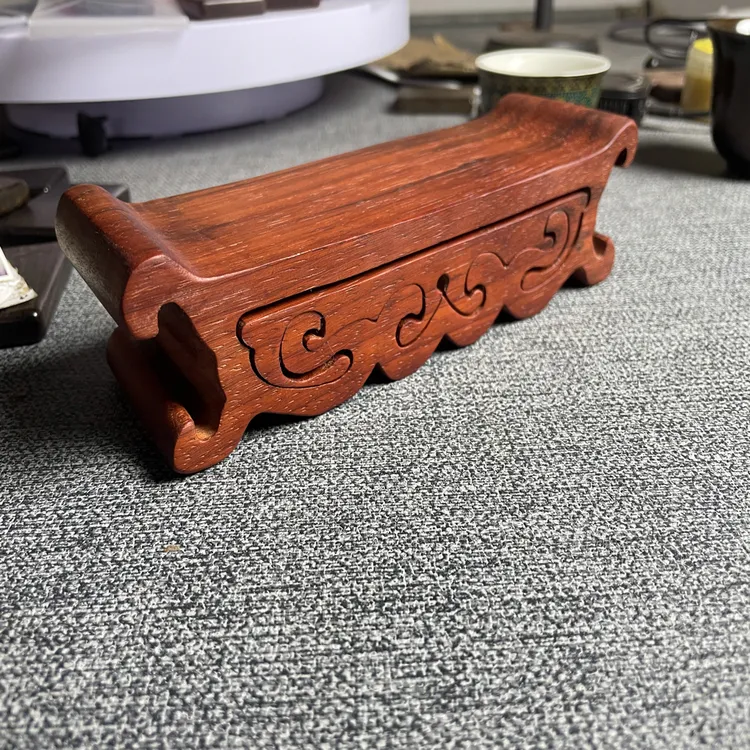 红花底座摆件桌面可拆卸组合红花梨可分离组合底座中式实木多功能