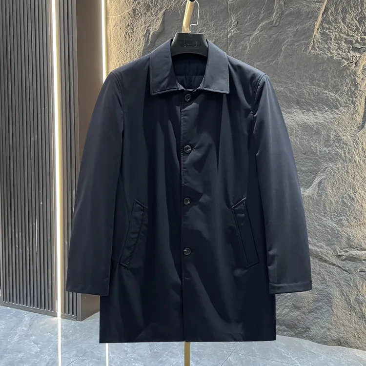 凯莱LU喜145041男冬季中长款商务休闲羽绒风衣