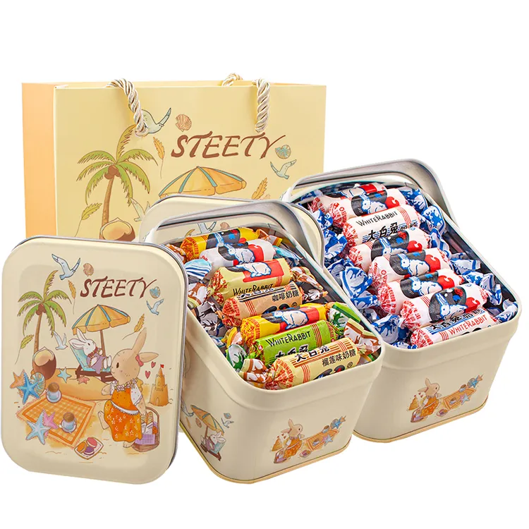 大白兔 奶糖混合味170g游玩兔礼盒装糖生日礼物六一节追剧小零食