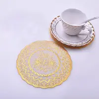 烫金欧式杯子垫隔热垫酒吧烟灰缸垫花瓶垫多通途垫子S510(12片装)