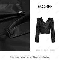 【MOREE】Modèle d’automne小众绑带设计上衣-F8560