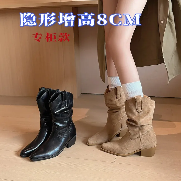 真皮复古女靴子秋冬新款百搭马丁靴真皮百搭短靴女款2025新款爆款