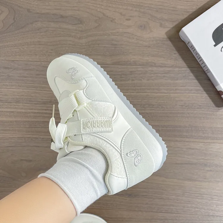 回力厚底魔术贴德训鞋女2025新款秋季百搭休闲小众设计泡芙板鞋子