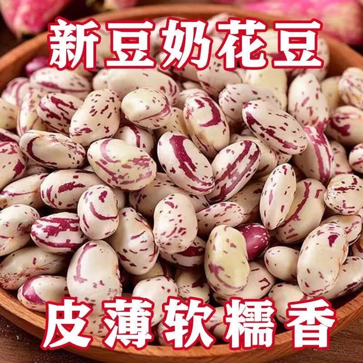 【拍一发五斤】奶花芸豆新鲜奶白花大碴子熊猫豆猫眼豆煮粥煲汤